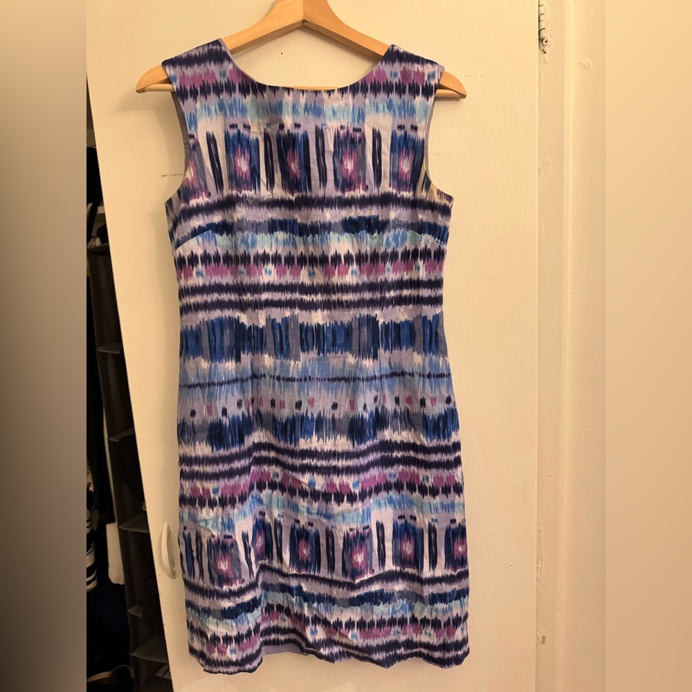 Tahari Multicolor Abstract Midi Dress